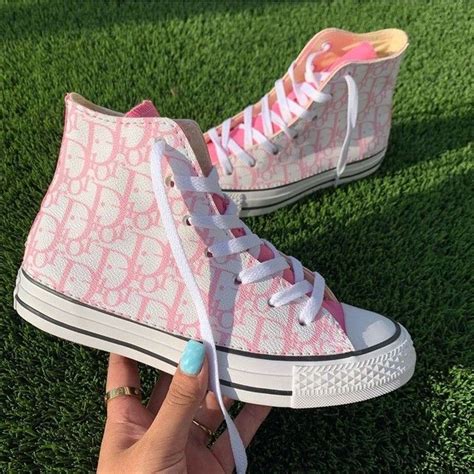 pink dior sneakers converse.